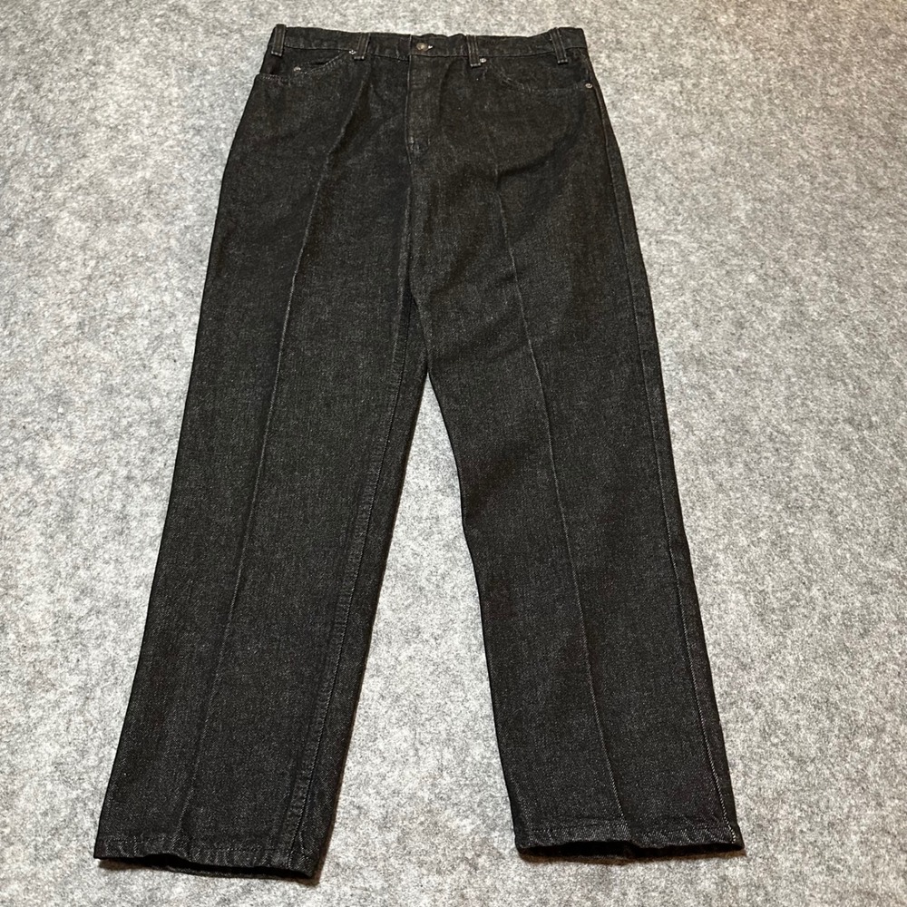 NWT Vtg 90s Levis 540 Black Jeans 36x30 USA Brown Tab Leather Patch DEADSTOCK - Picture 5 of 16